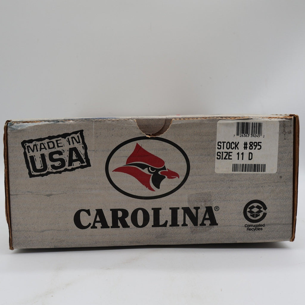 Carolina Work Boots Mens 11 D Vintage Brown Leather Made in USA Stock 895 Y2K