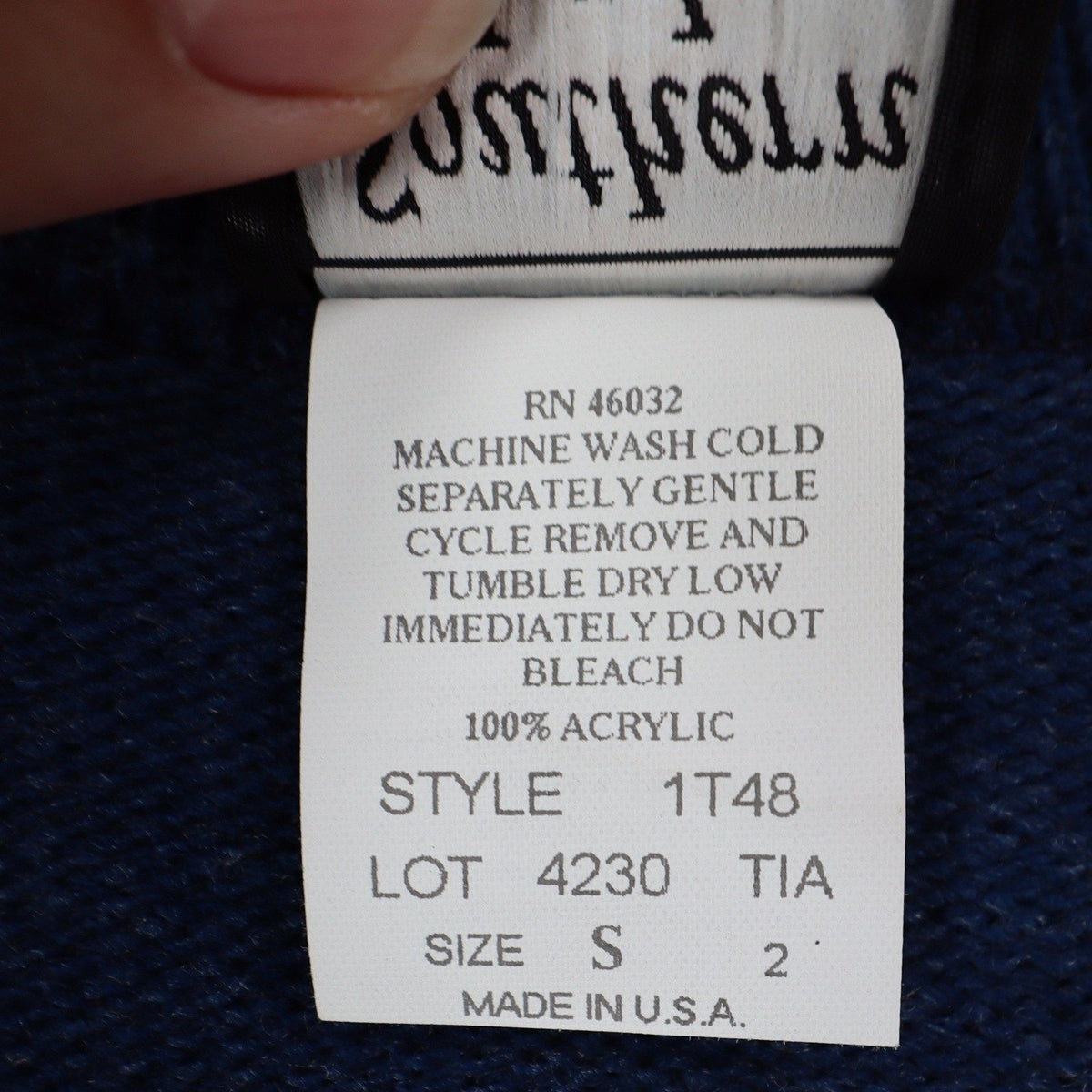 Southern Lady Sweater Vest Womens Small Vintage 90s Blue Leaf Knit Button Front