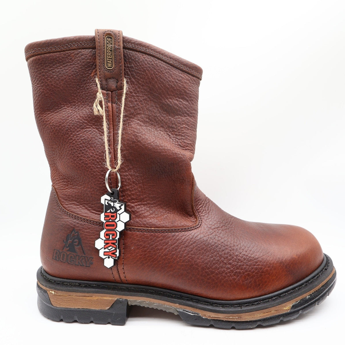 Rocky IronClad 5685 10-Inch Waterproof Pull-On Work Boots Men's 13M Brown NWT