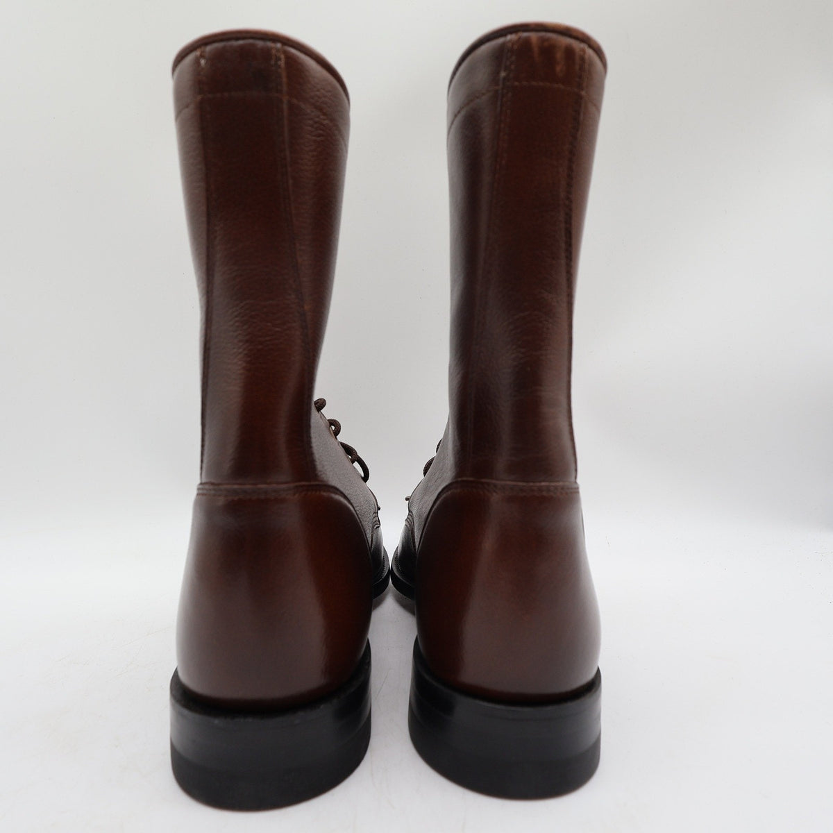 Justin Womens 8 B Vintage Tan Leather Lace Up Kiltie Packer Boots L0508 New