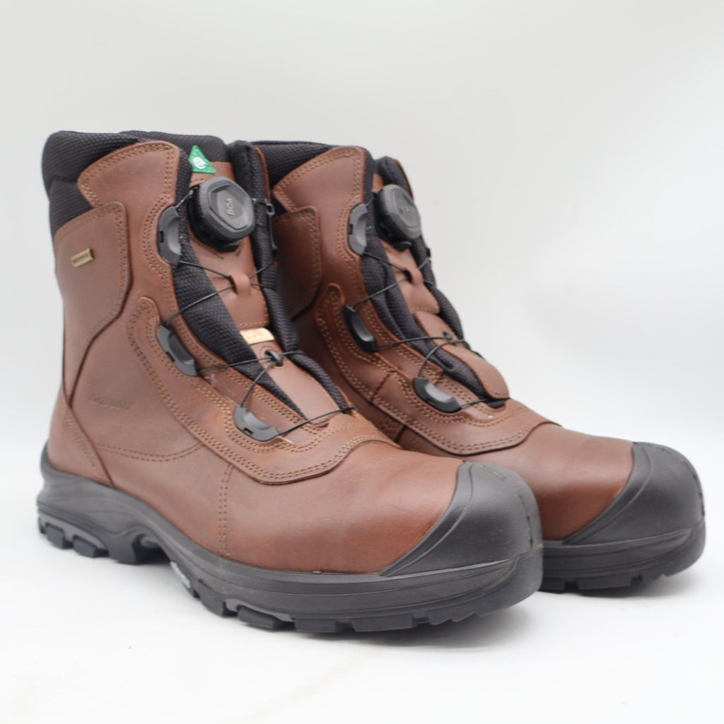 Grisport BOA Constructor Work Boots Mens 12 Brown Leather Waterproof Vibram NEW