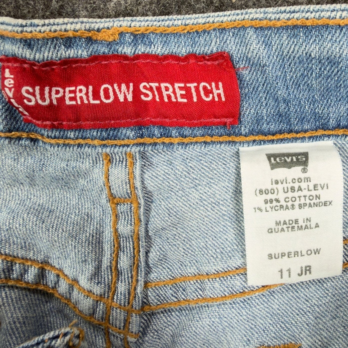 Levi's Y2K Superlow Stretch Shorts Junior 11 Blue Cotton Denim NWT C359