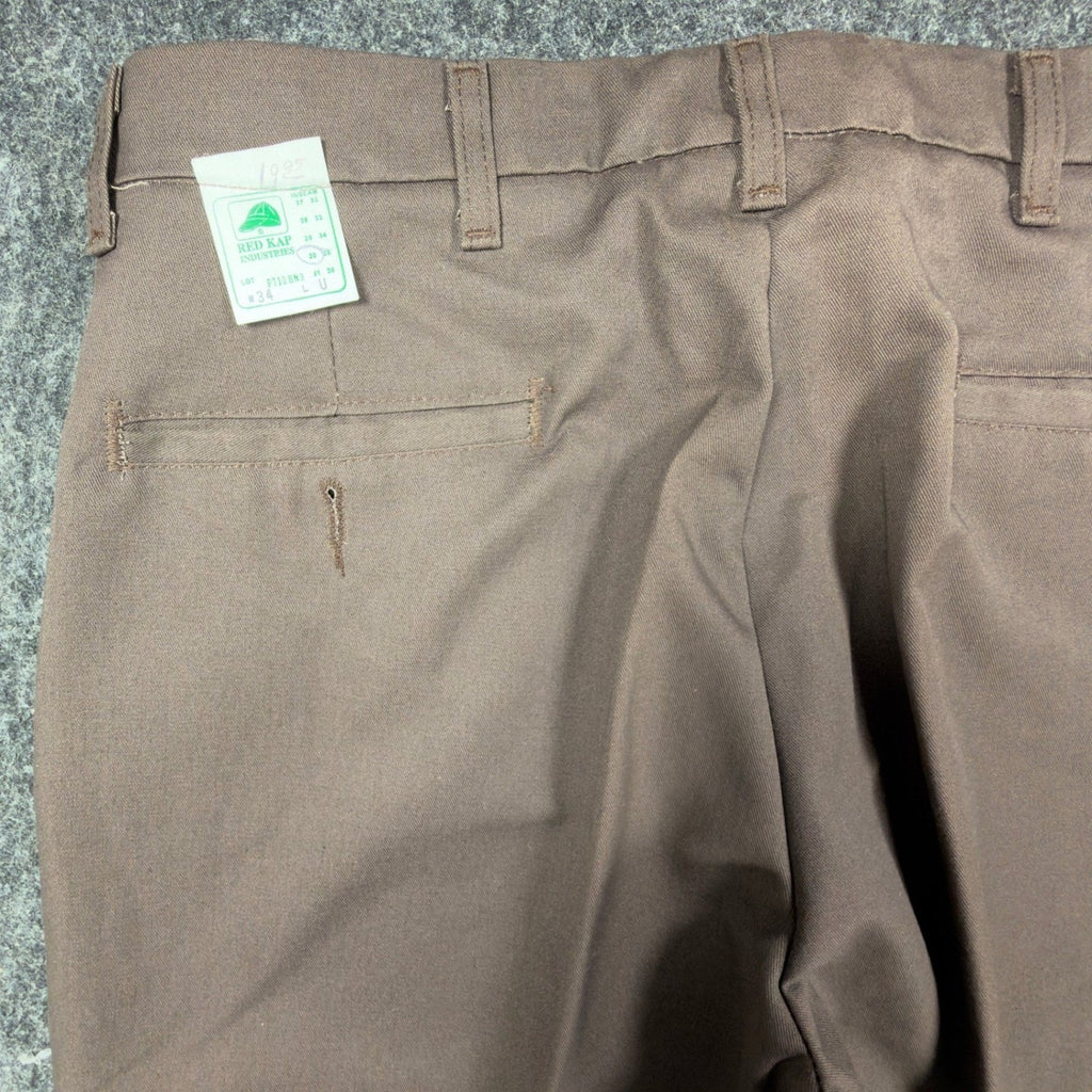 Red Kap 90s Vintage Work Pants Mens 34 Brown Twill Deadstock NWT