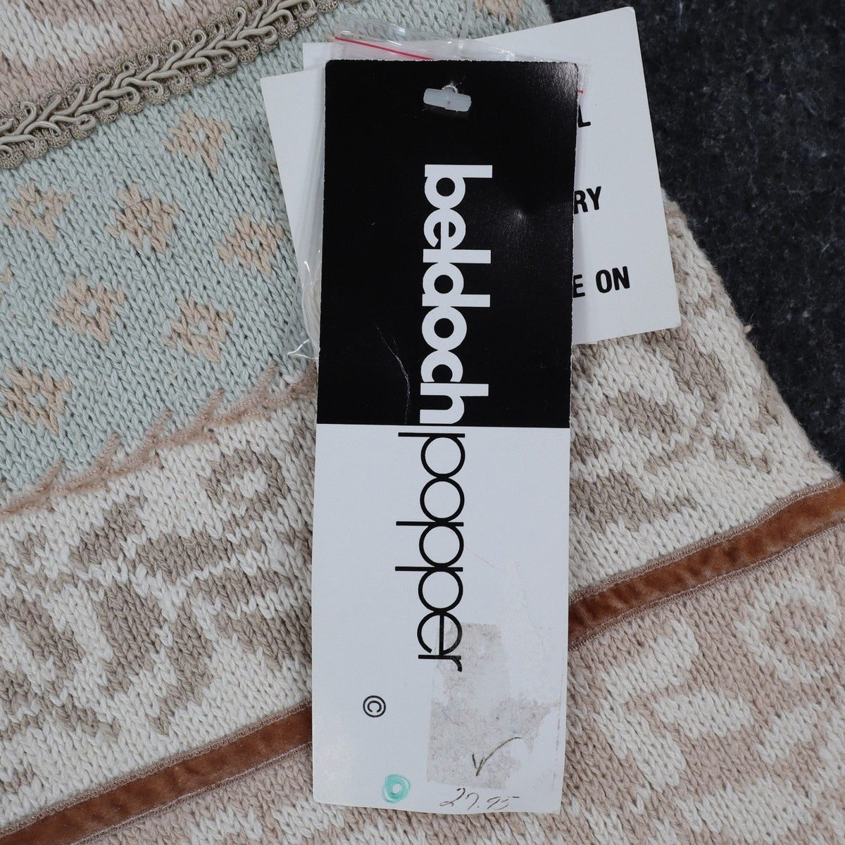 Beldoch Popper Sweater Vest Womens Small Vintage 90s Natural Multi Cotton Ramie