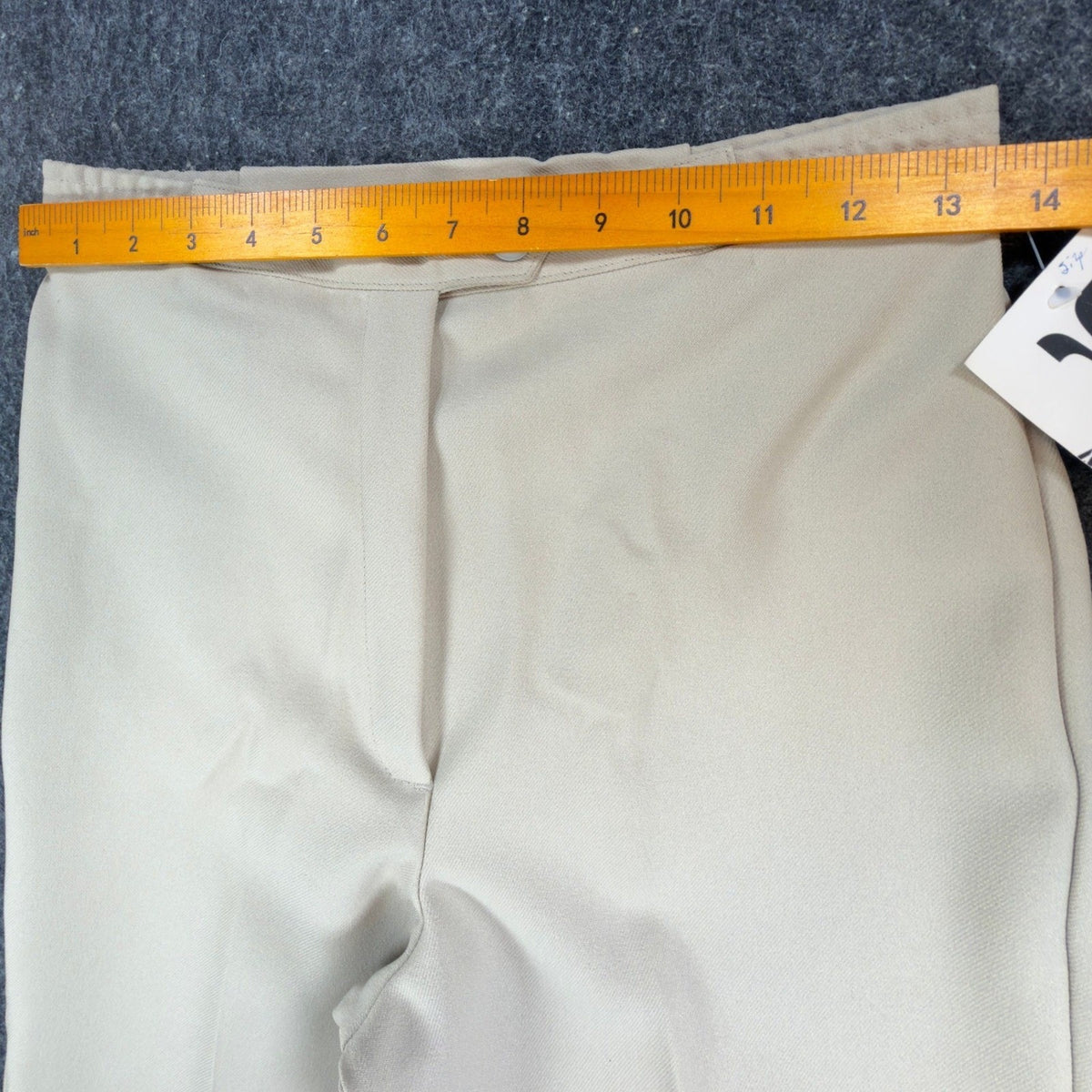 Donnkenny Pants Womens 8 Vintage 80s Beige Polyester Stretch Straight Leg NWT