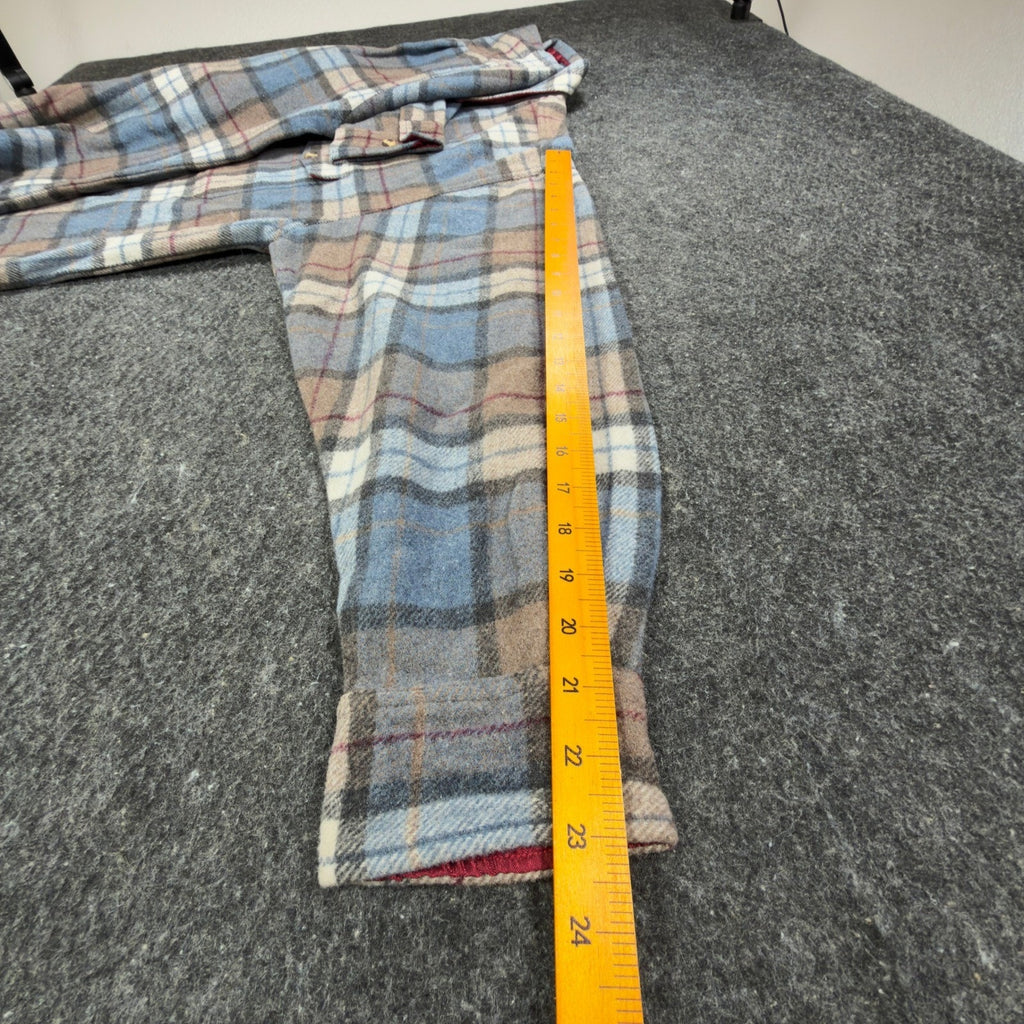 Salmon River Traders Vintage Plaid Flannel Shirt Mens XL Blue Wool Blend NWT