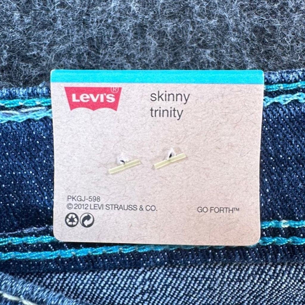Levi's Skinny Jeans Girls 10 Blue Denim Stretch Adjustable Waist Ramie NWT
