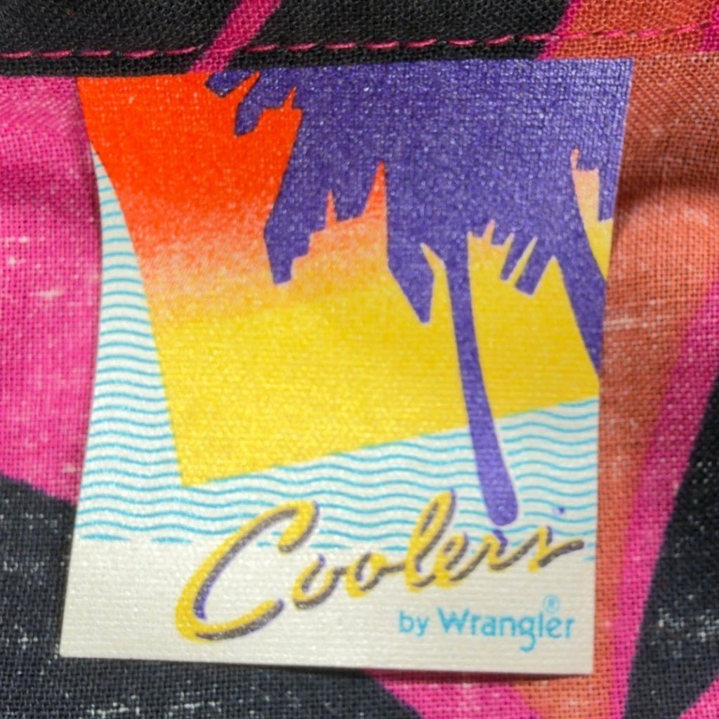 Wrangler Vintage 90s Hawaiian Shirt Mens Large Pink Cotton NWT Deadstock USA - take2supply