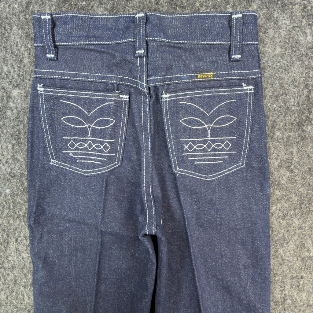 Maverick Vintage 70s Jeans Boys 12 Slim Blue Straight Leg NWT Deadstock