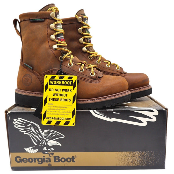 Georgia Boot G2048 Kids 2.5M Waterproof 400g Thinsulate Insulated Tan Work Boots