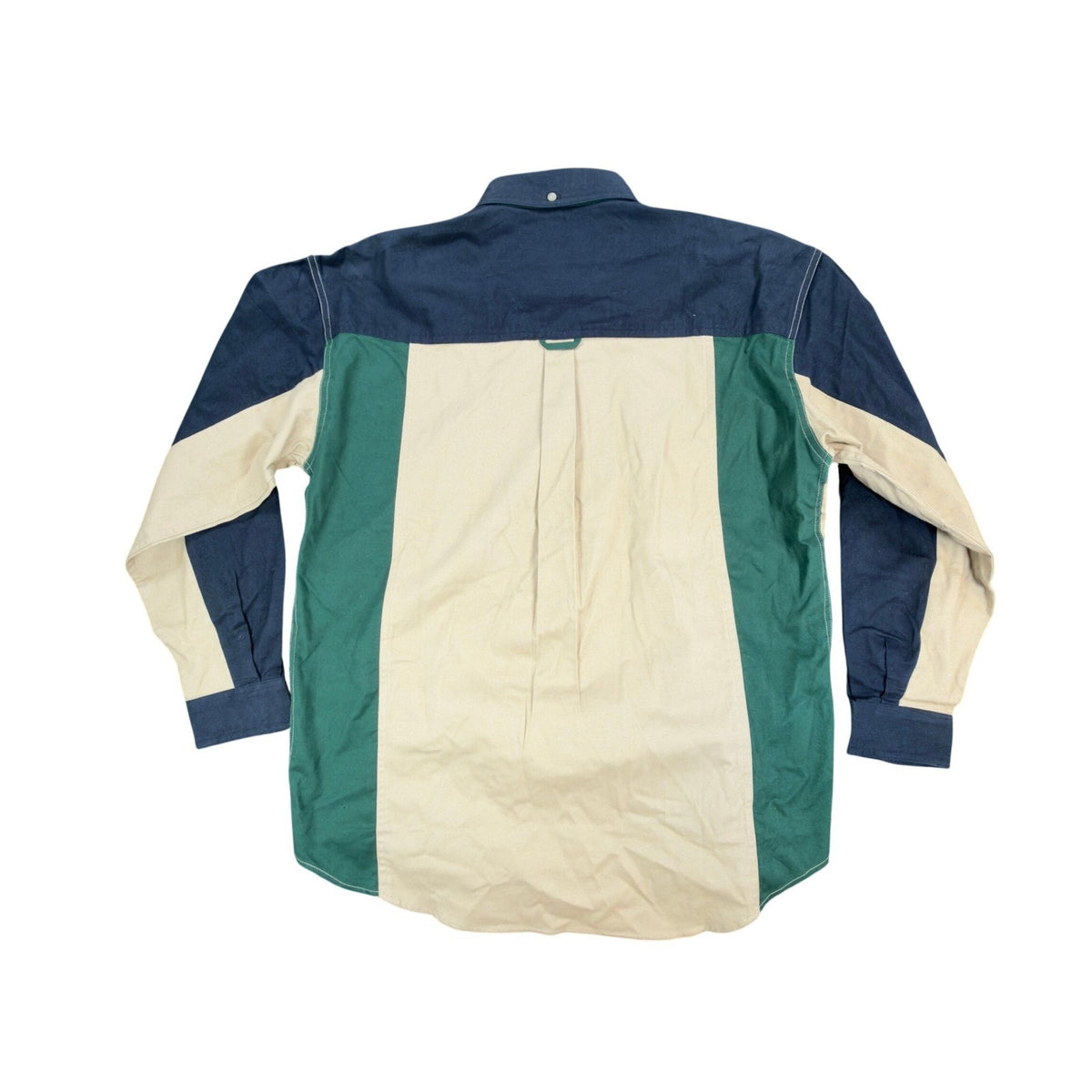Urgent Gear Vintage 90s Shirt Boys L 14/16 Colorblock Green Tan NWT NOS