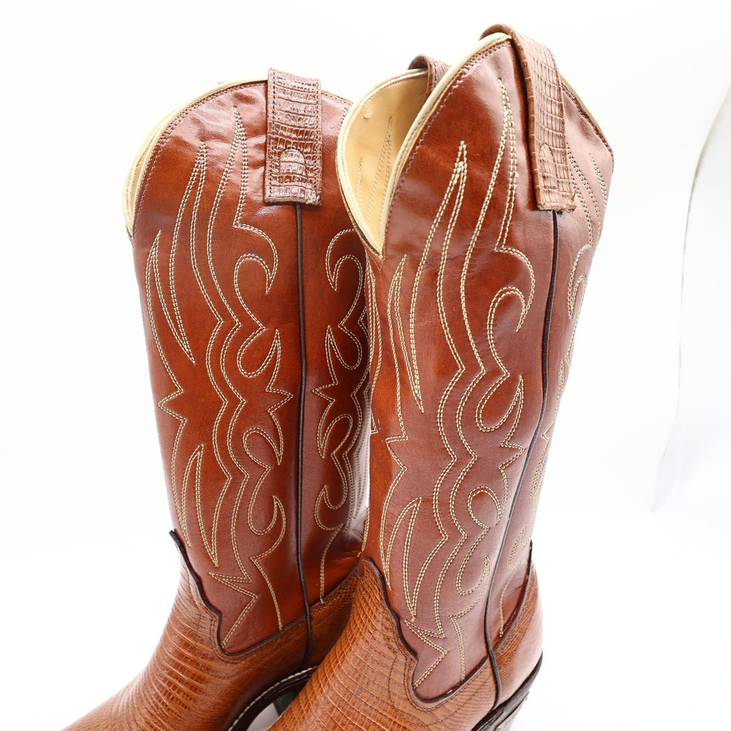 Vintage Laredo Lizard Embossed Leather Western Boots Women 5.5 B Box NWT