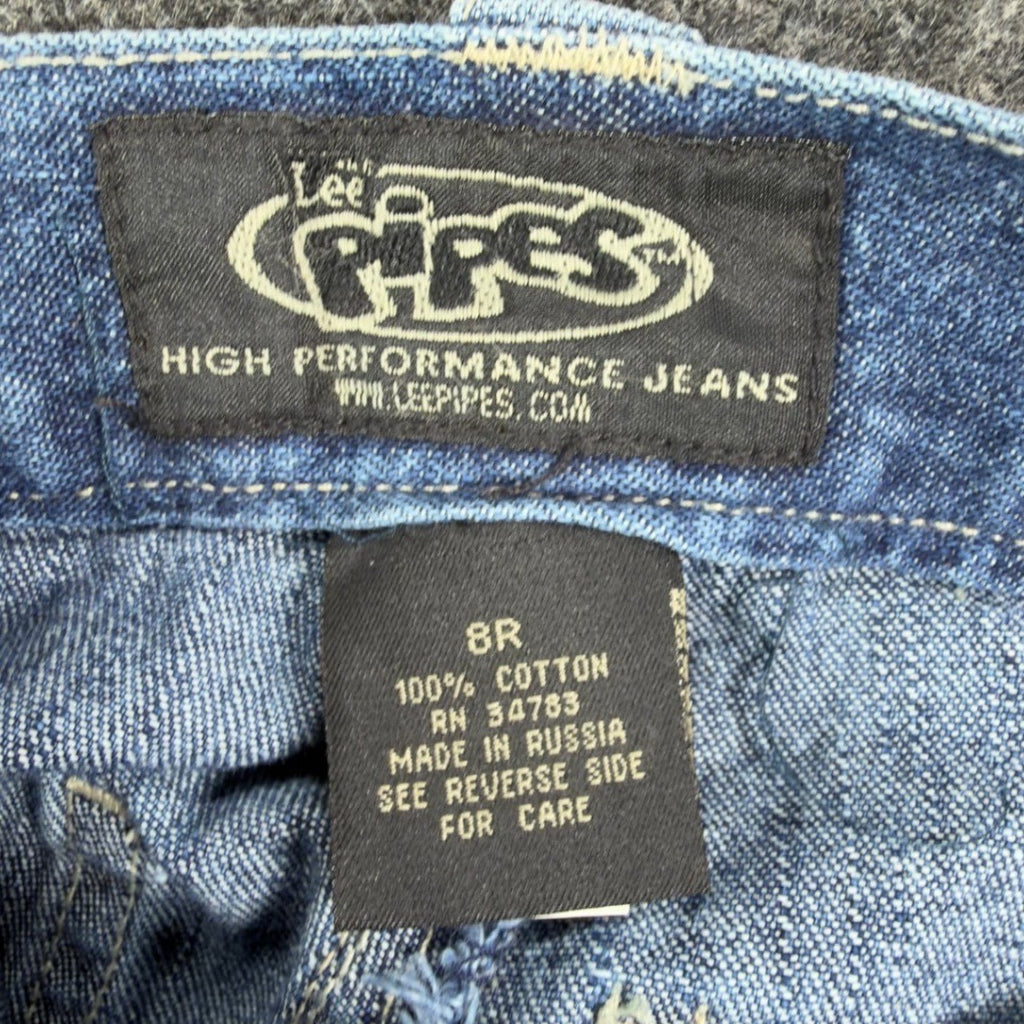 Lee Pipes 90s Cargo Denim Shorts Boys 8R Blue Cotton NWT Vintage Deadstock