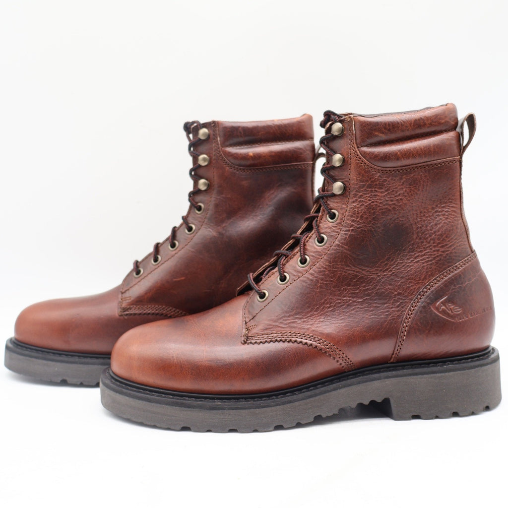 Cape Shoe Company 8" Plain Toe Boot Mens 10.5 D Vintage USA Pecan Rowdy 2001A1 - take2supply