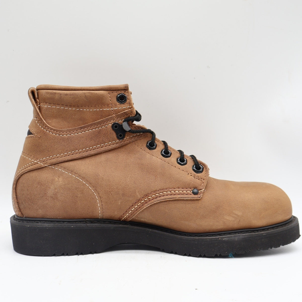 Carolina Steel Toe Work Boots Mens 9.5 D Vintage USA Leather Brown 139 Y2K NIB - take2supply