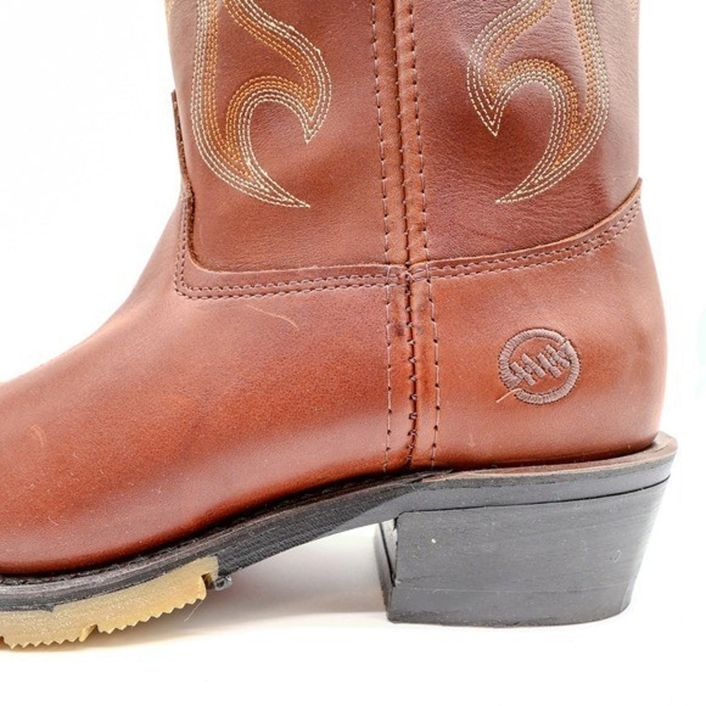Double-H AG7 Western Work Boots Mens 9.5 D Brown Leather 1519 USA NWT