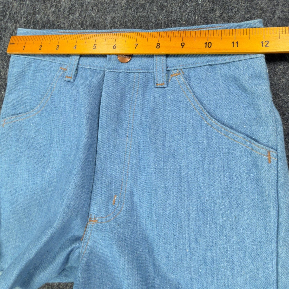 Maverick Vintage 70s Frayed Short Boys 16 Slim Blue Denim NWT Deadstock USA - take2supply