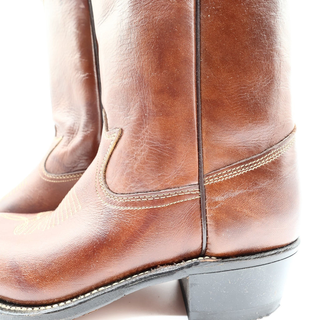 Laredo Vintage 90s Western Boots Mens 9 D Chocolate Brown Leather 2723 NIB - take2supply
