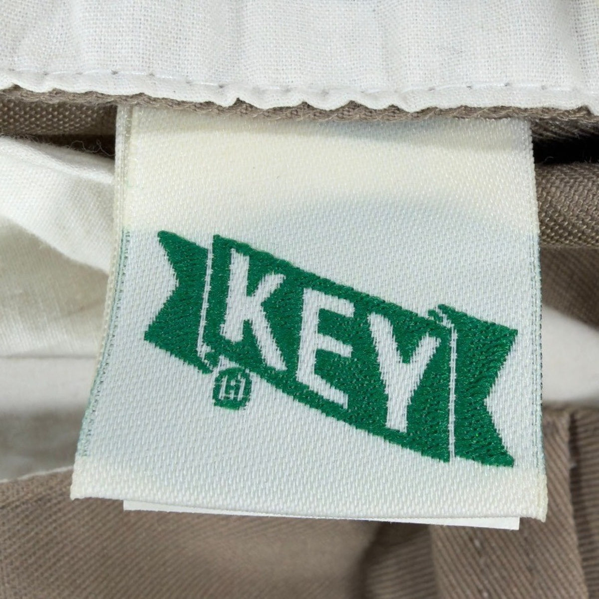 Key Industries Y2K Work Khakis Men 38x29 Tan Poly Cotton NWT