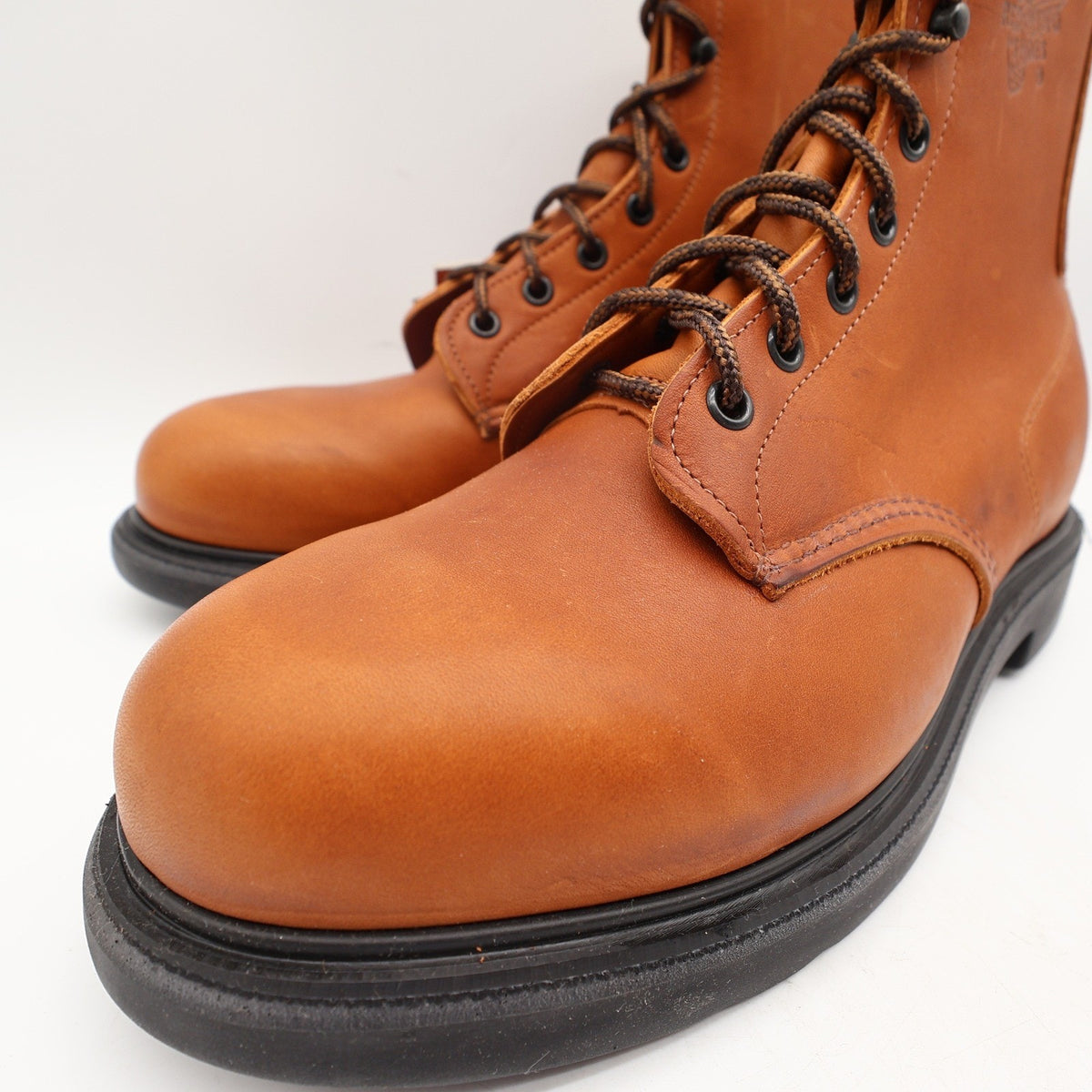 Red Wing 942 Comfort Force Boots Mens 9.5 D Tan Leather Deadstock NWT USA Made