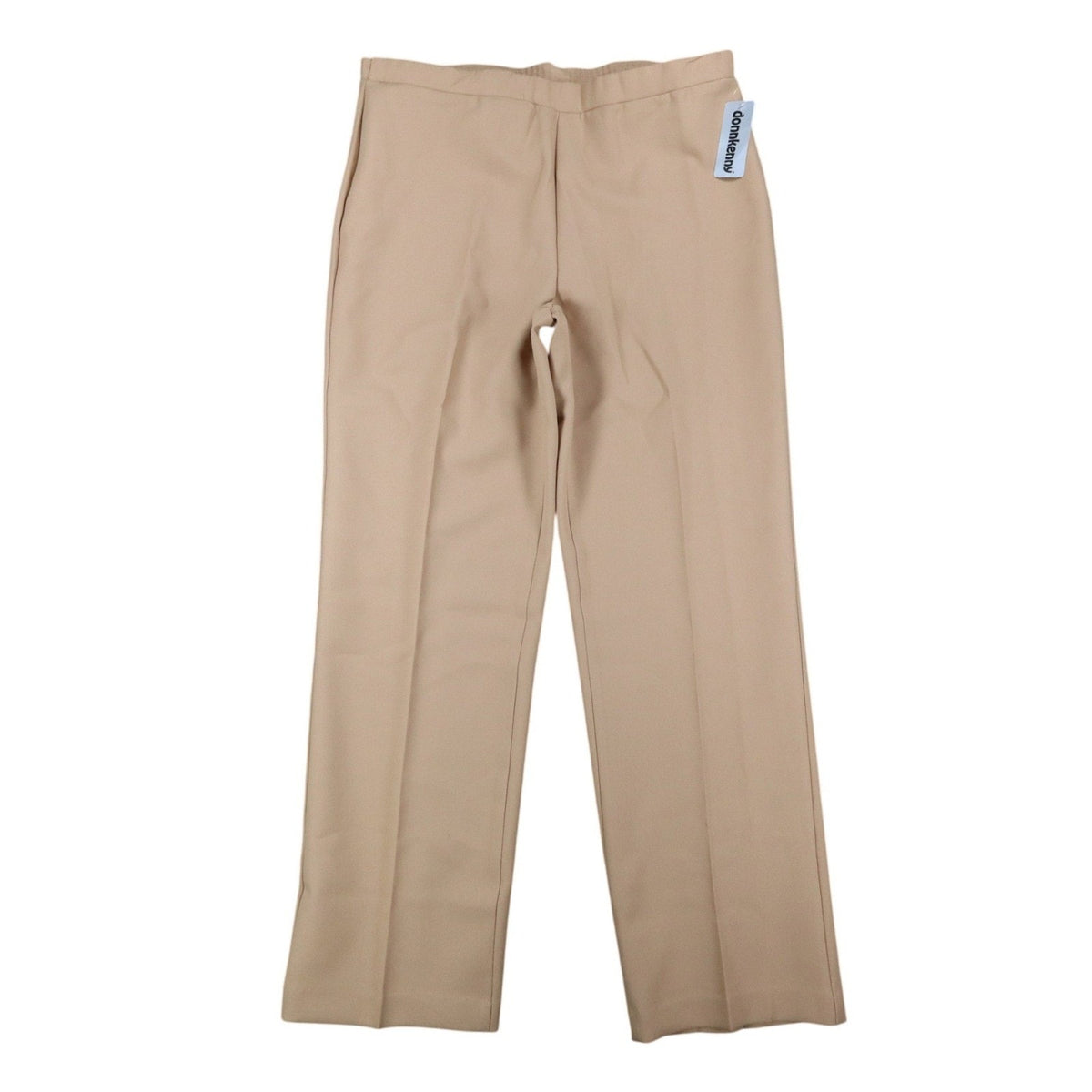 Donnkenny Pants Mens 32 Vintage 80s Tan Stretch Elastic Waist Made in USA 2701