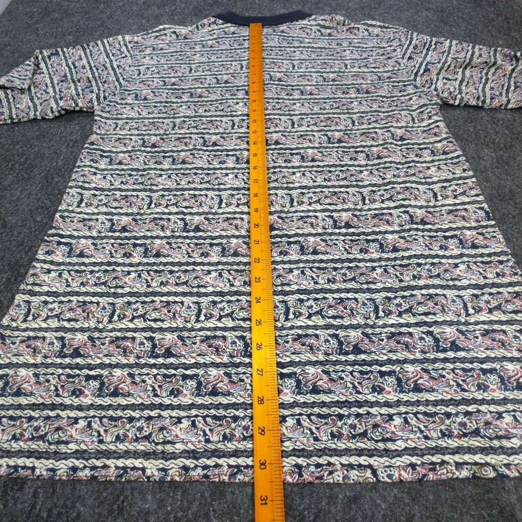 WinnerMate Polo Shirt Mens Medium Vintage 90s Paisley Abstract Print Cotton NWT