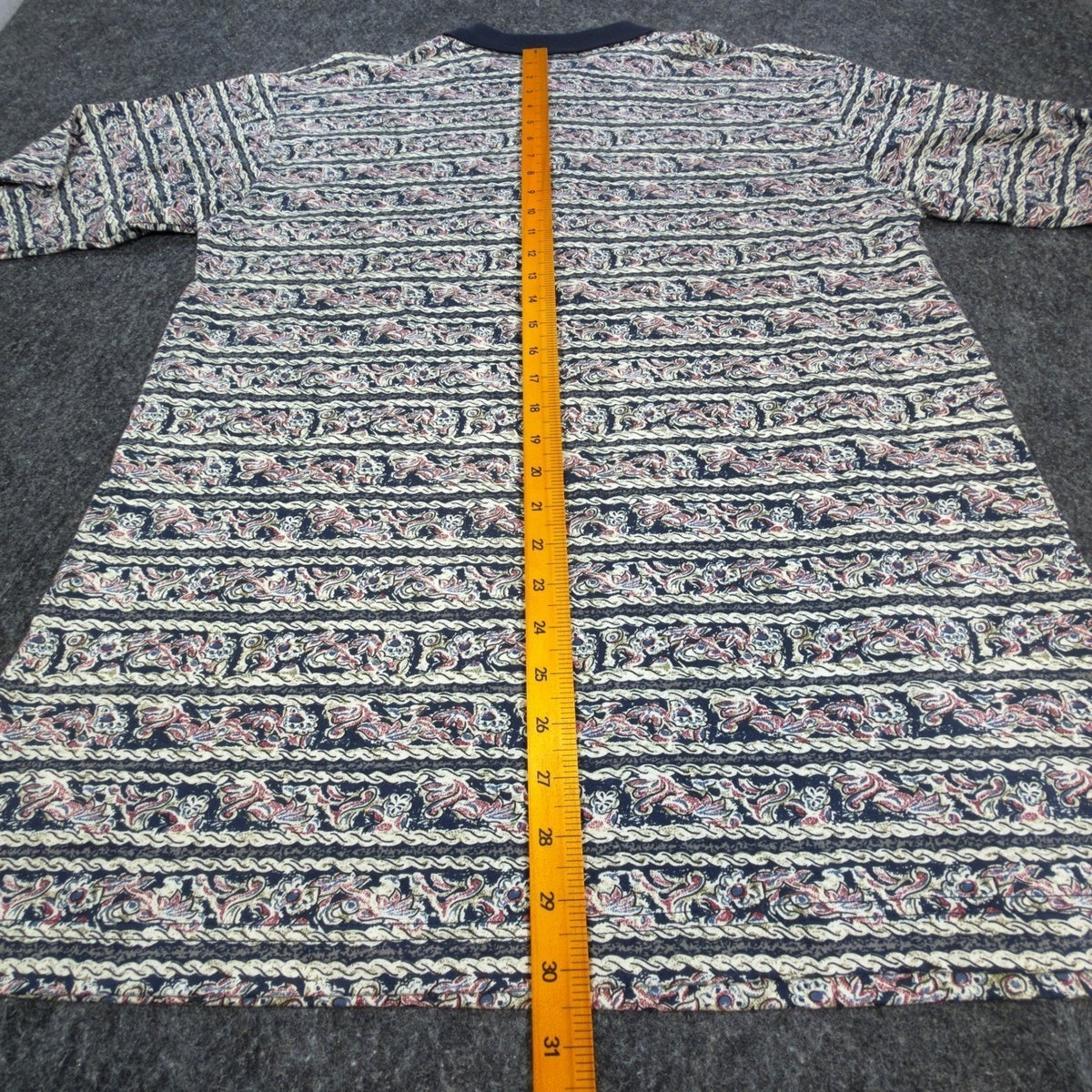 WinnerMate Polo Shirt Mens Medium Vintage 90s Paisley Abstract Print Cotton NWT