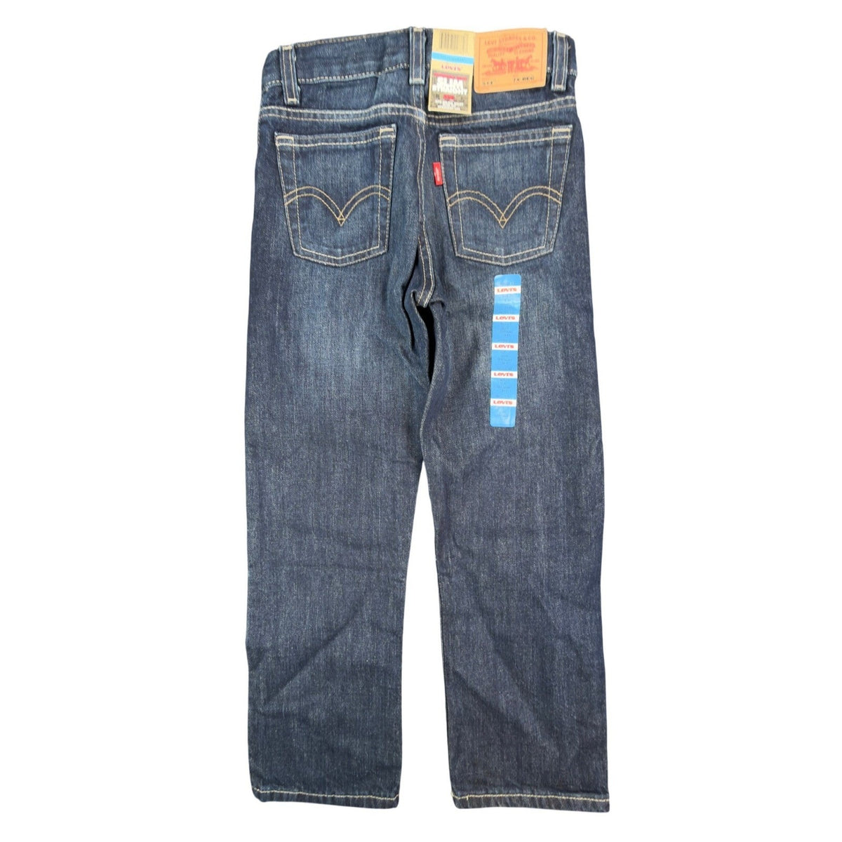 Levi's Modern 514 Slim Straight Jeans Boys 7X Regular Dark Sky Blue Denim NWT