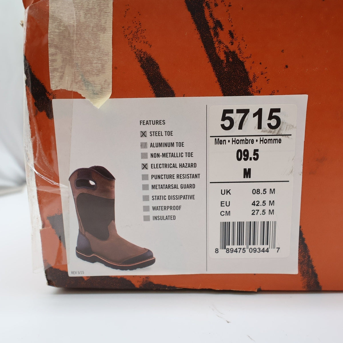 Worx by Red Wing 5715 Steel Toe Work Boots Mens 9.5 Brown Leather New No Box - take2supply