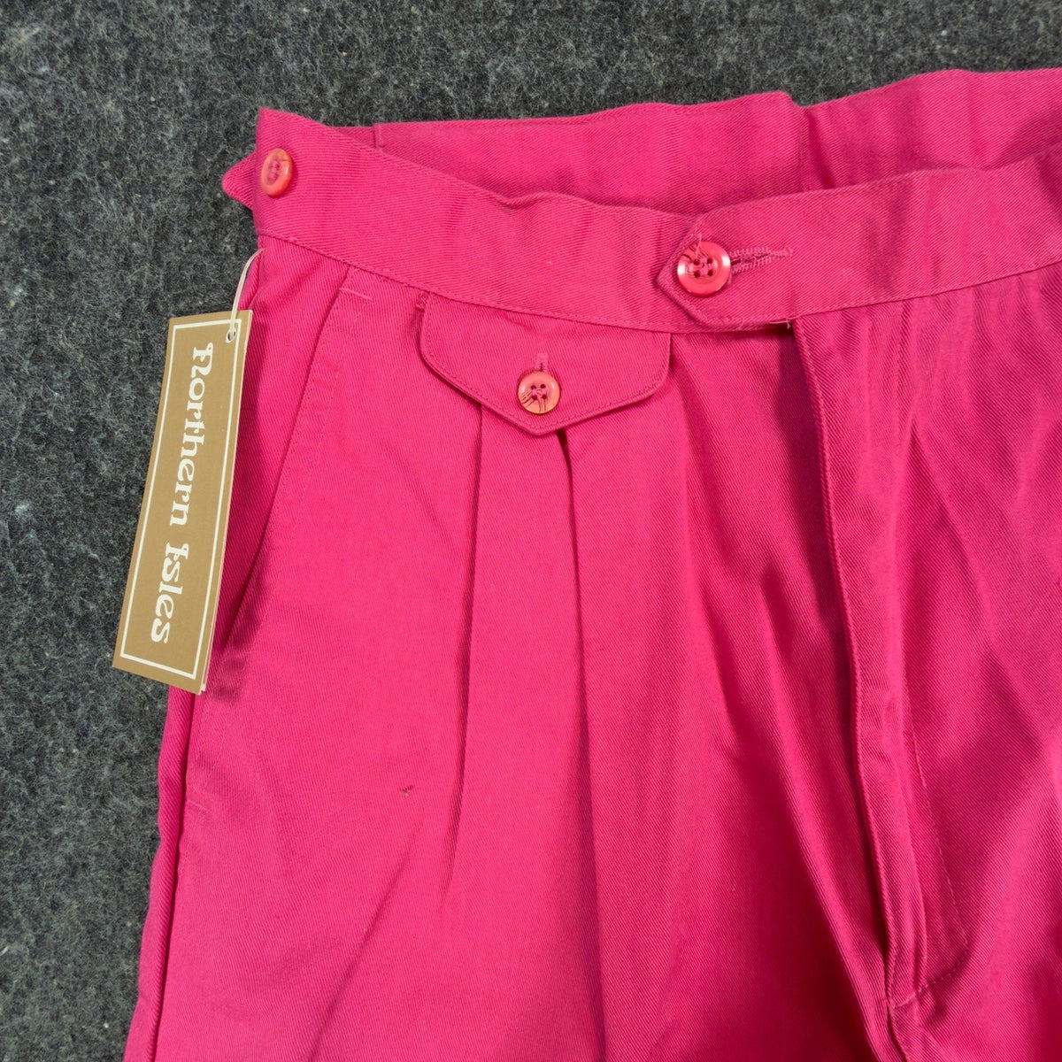 Northern Isles Shorts Womens 9/10 Vintage Pink Cotton Pleated Deadstock NWT