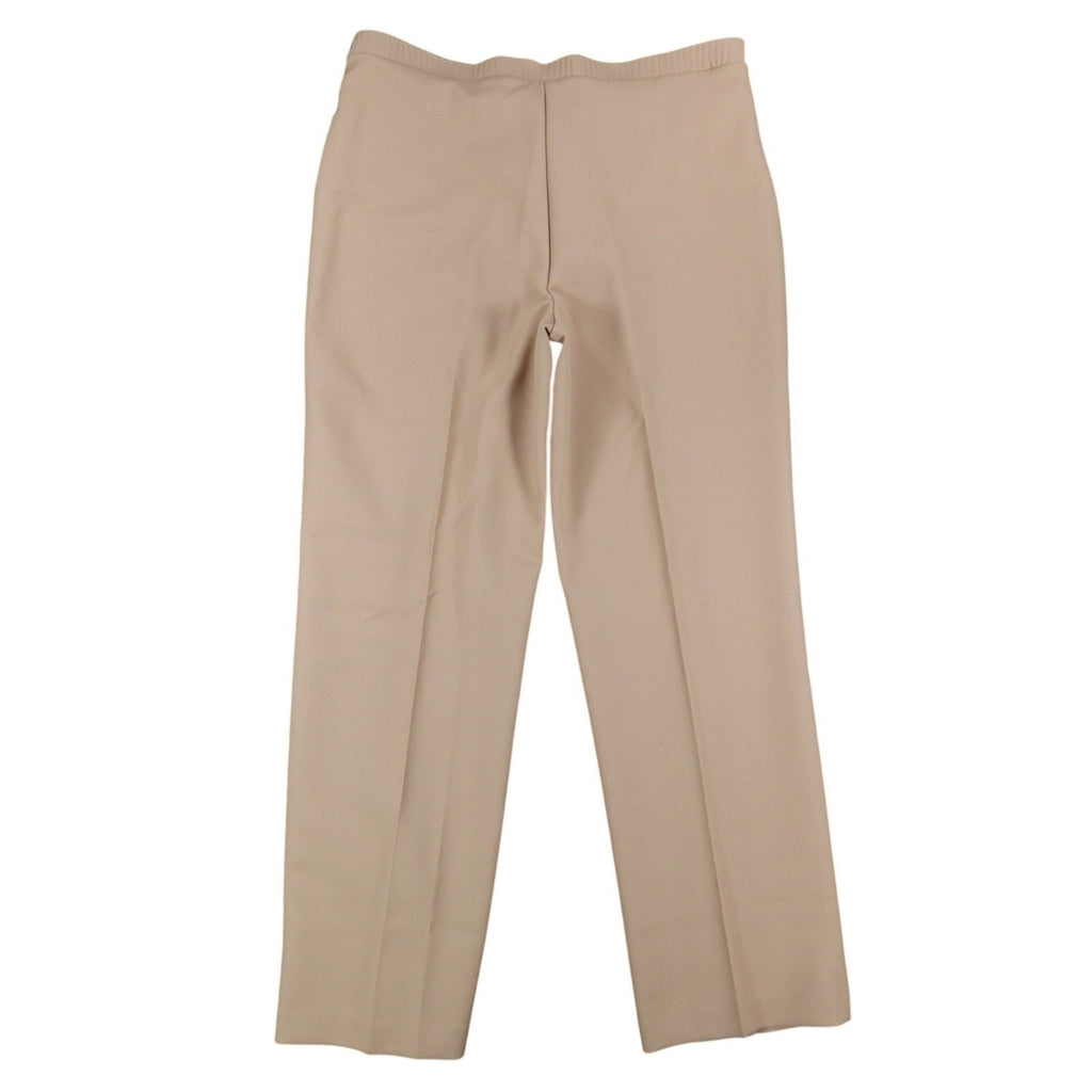 Donnkenny Pants Mens 32 Vintage 80s Tan Stretch Elastic Waist Made in USA 2701