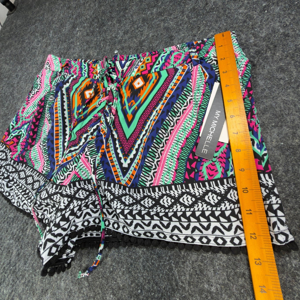 My Michelle Modern Tribal Print Shorts Juniors XL Multi Polyester NWT
