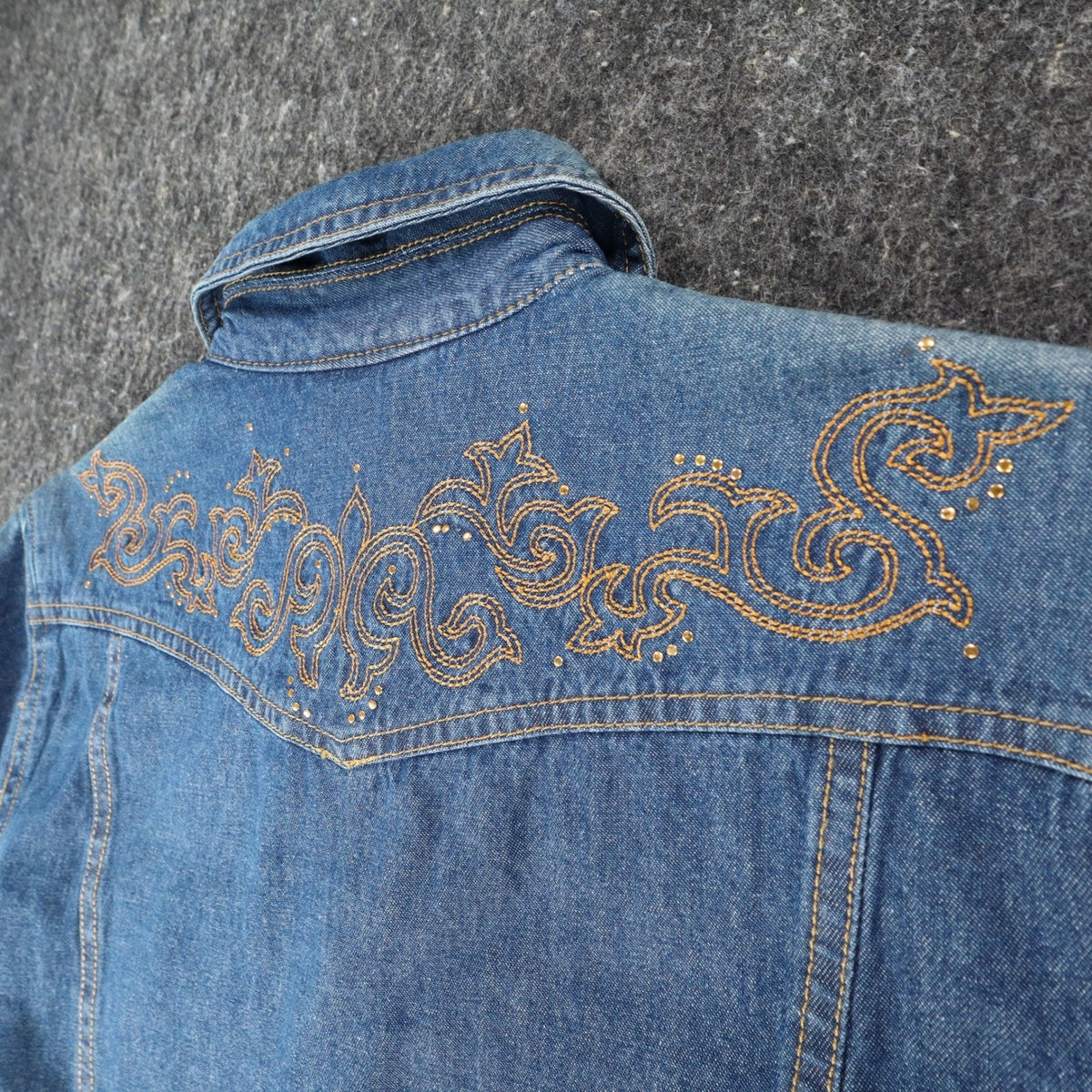 Southern Lady Denim Jacket Womens Small Blue Embroidered Cotton Trucker NWT
