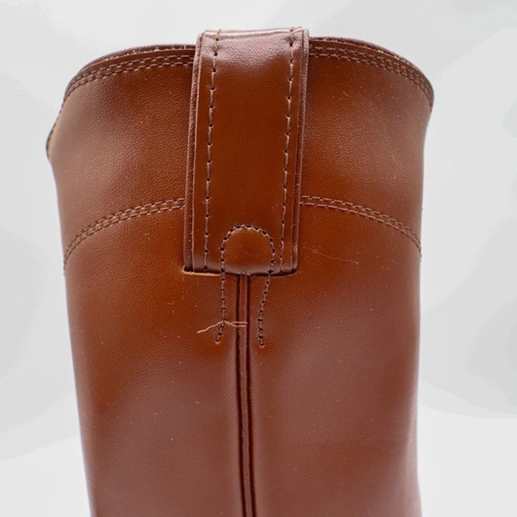 Vintage Justin Diamond J 3802M Tan Brown Leather Roper Boots Men's 11E NWT Deadstock