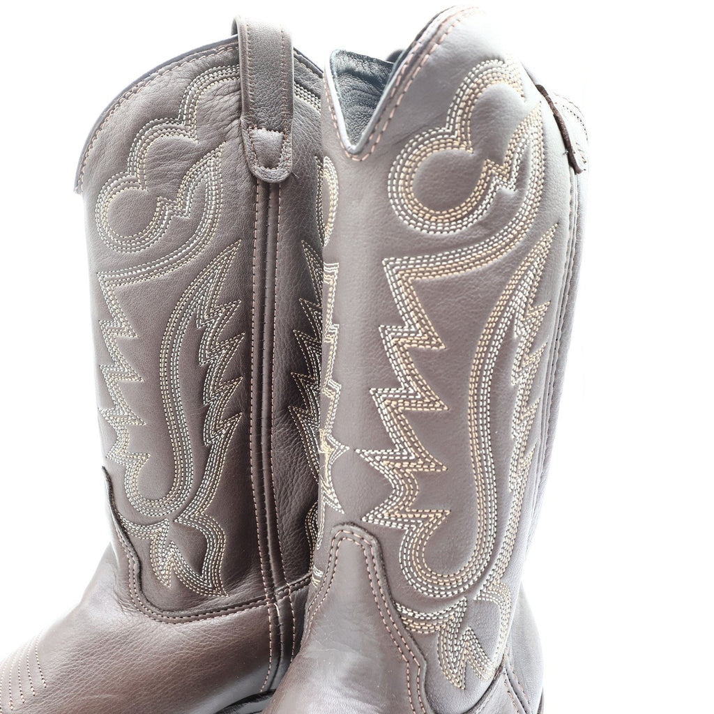 Double-H AG7 Work Western Boots Mens 10 D Vintage USA Brown Leather 3263 NWT