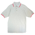 Cotton Deluxe Casuals Polo Shirt Mens Large Vtg 90s Gray Cotton Zigzag Trim