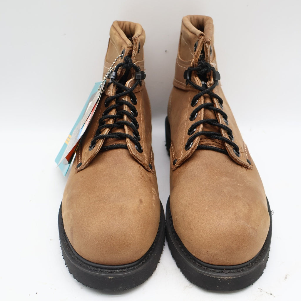 Carolina Steel Toe Work Boots Mens 9.5 D Vintage USA Leather Brown 139 Y2K NIB - take2supply