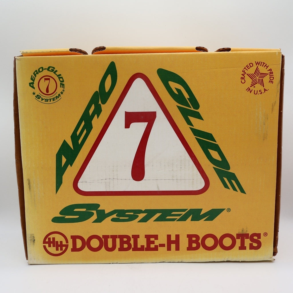 Double-H Vintage 90s Western Boots Mens 11.5D USA Leather Work 2520 Aero Glide