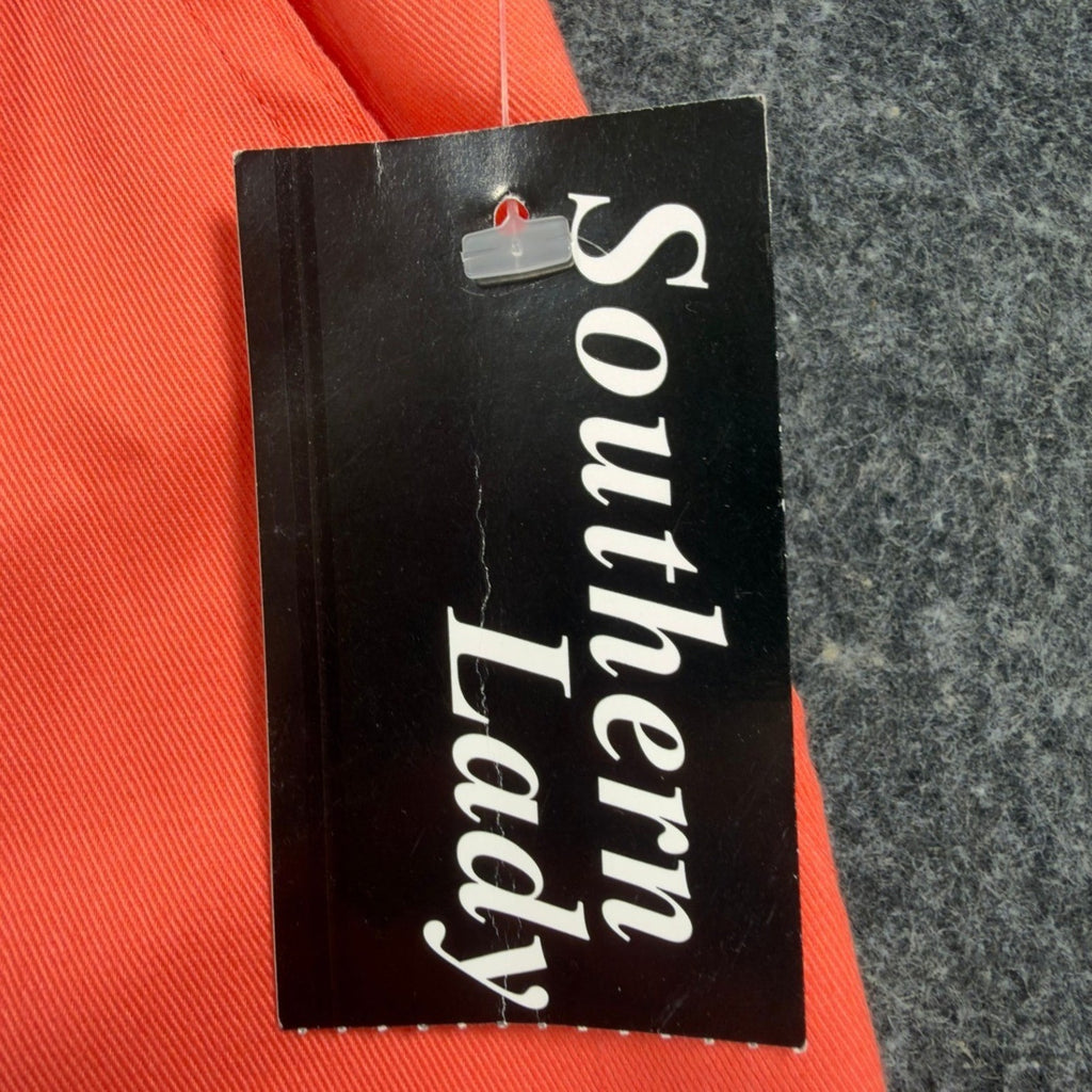 Southern Lady Vintage 90s Shorts Womens Large Orange Cotton Blend NWT Deadstock - take2supply