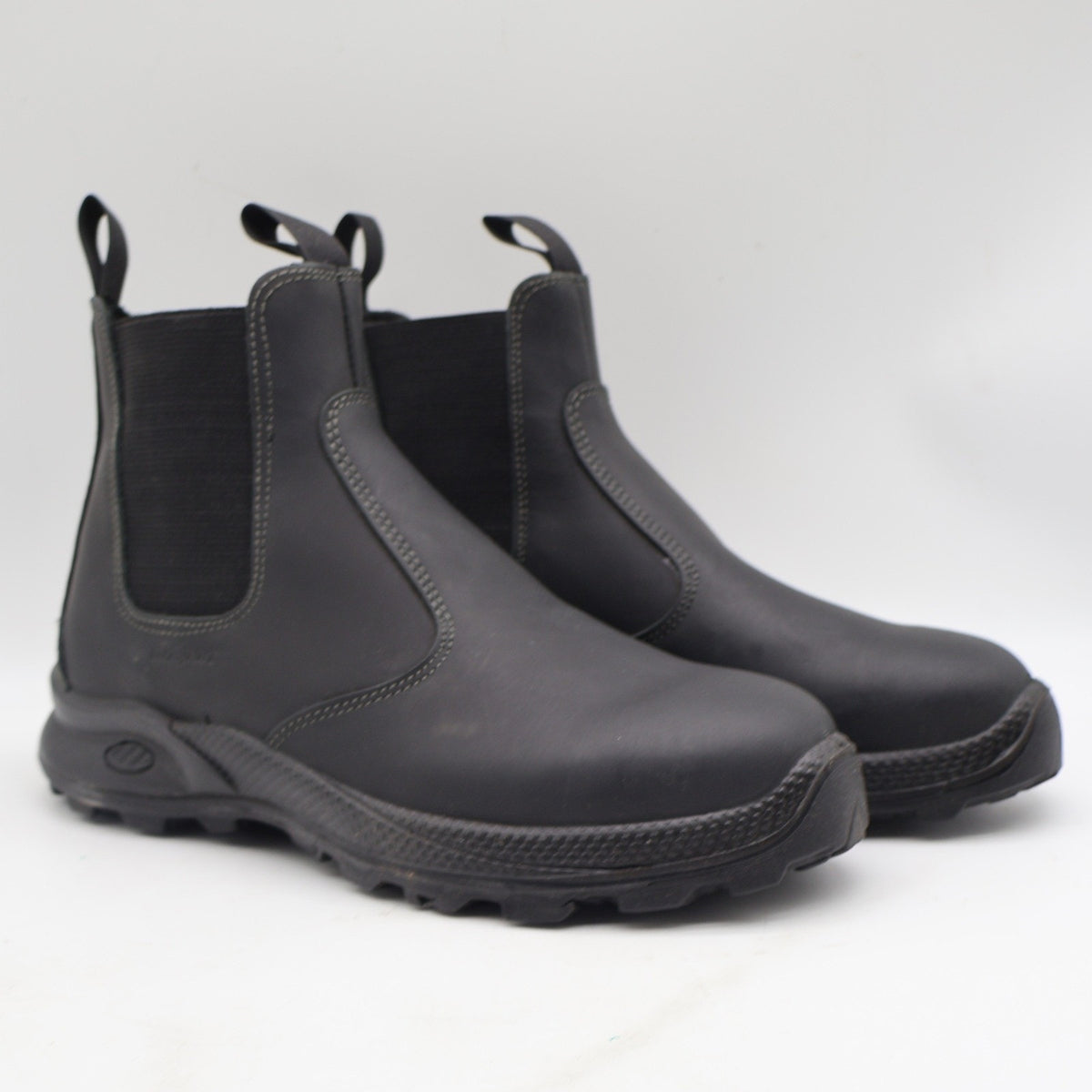 Grisport Cardigan Chelsea Boots Mens 10.5 Black Leather Pull On Italy 7003D8