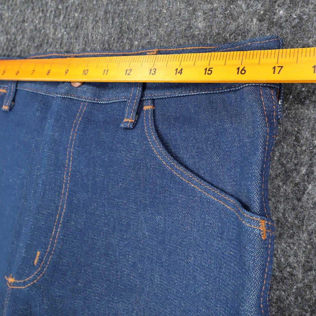 Maverick Western Boot Jean Boys Husky 18 W34 L30 Vintage USA Indigo Denim NOS