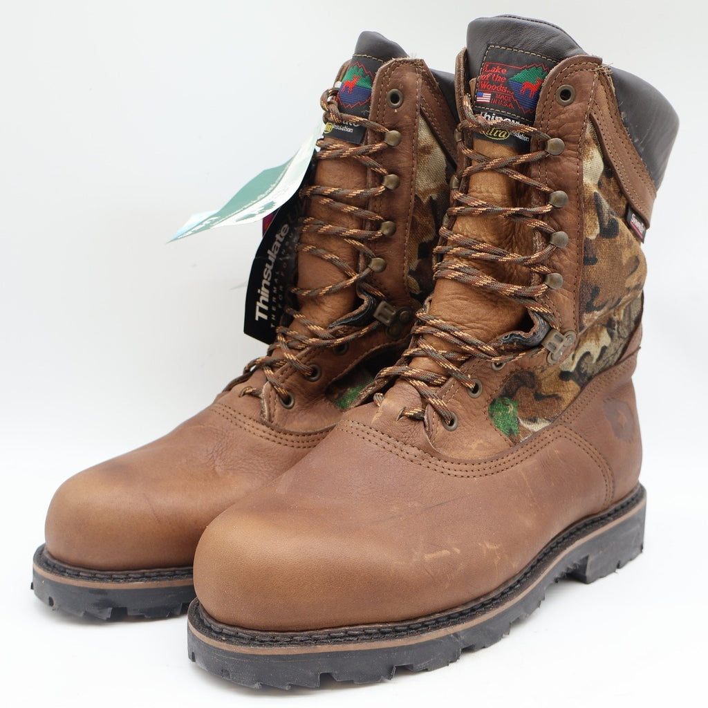 Lake of the Woods Hunting Boots Mens 9.5 D Vintage USA Camo 800g Thinsulate 5263 - take2supply