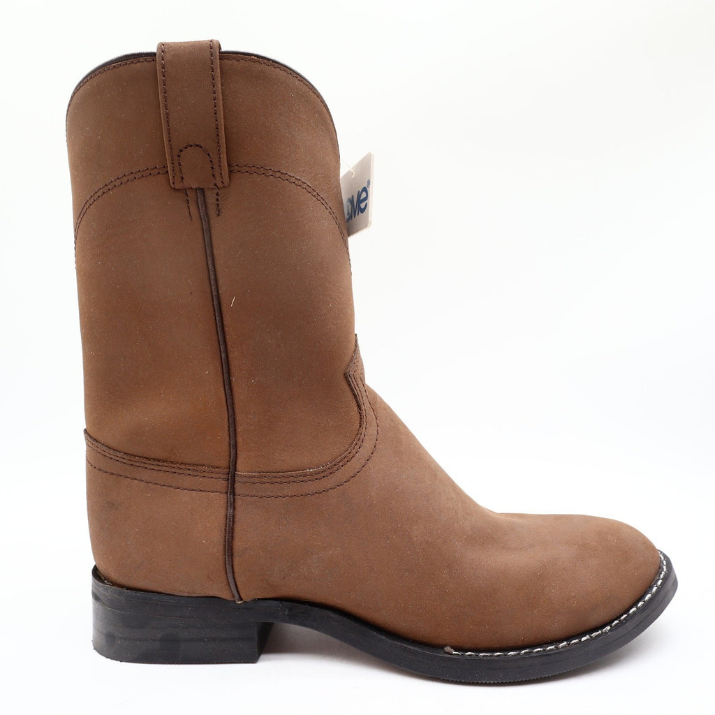 Acme Vintage 80s Distressed Leather Roper Cowboy Boots Men 6 D Box NOS