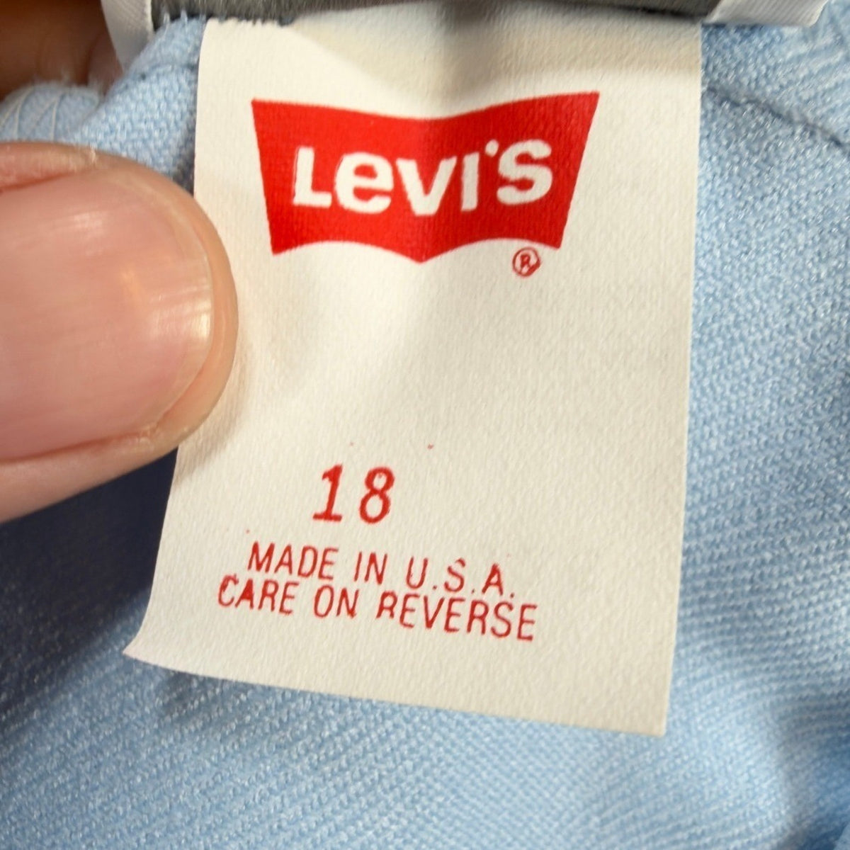 Levi's Bend Over Pants Womens 18 Vintage 80s Blue Dacron Polyester NWT USA