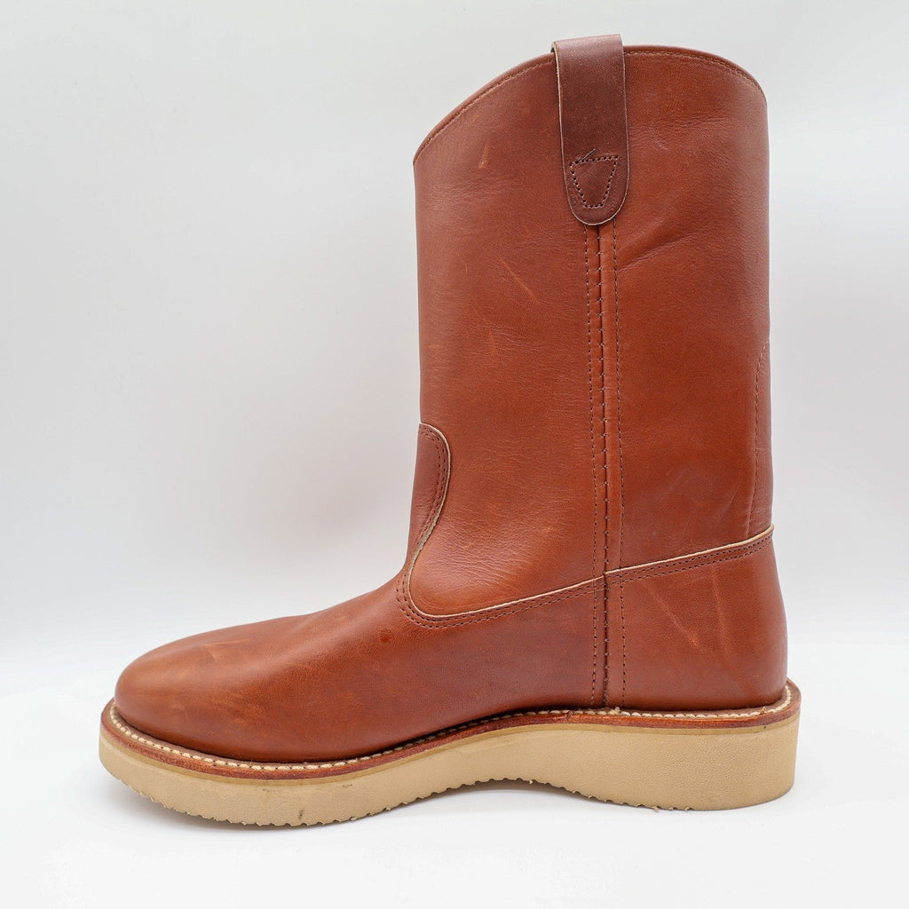 Double H Vintage 3711 Boots Mens 8.5D Brown Leather Wedge Sole NWT