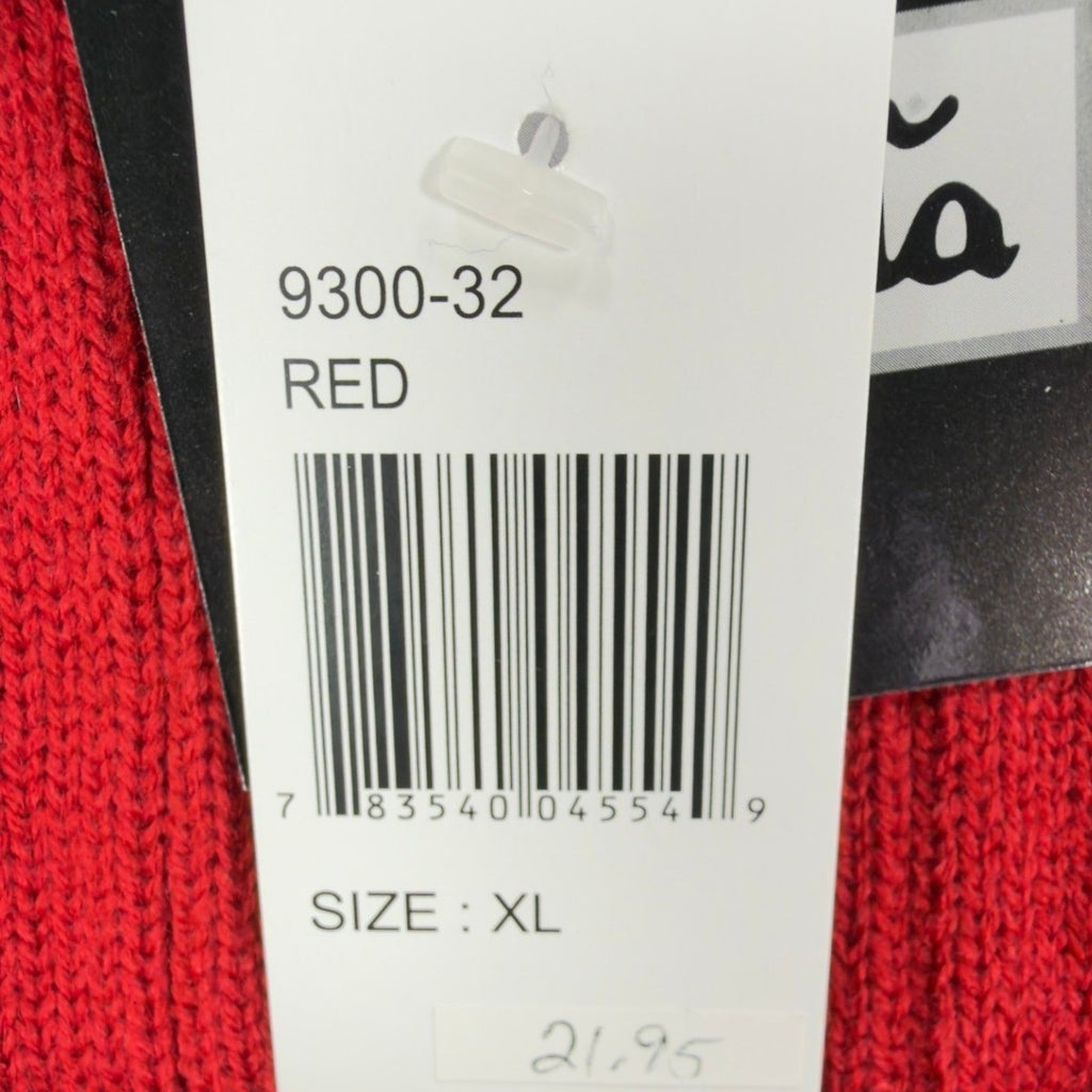 D'Avila Vintage Sweater Vest Mens XL Red Acrylic V-Neck Ribbed Knit NWT - take2supply