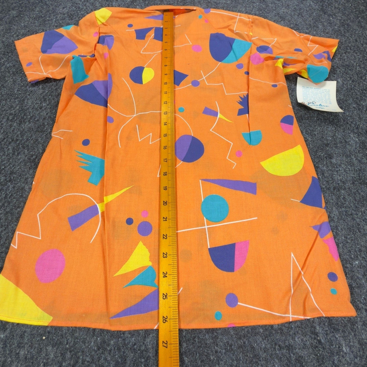Wrangler Coolers Vintage 80s Geometric Shirt Boys Large Orange Cotton NWT - take2supply