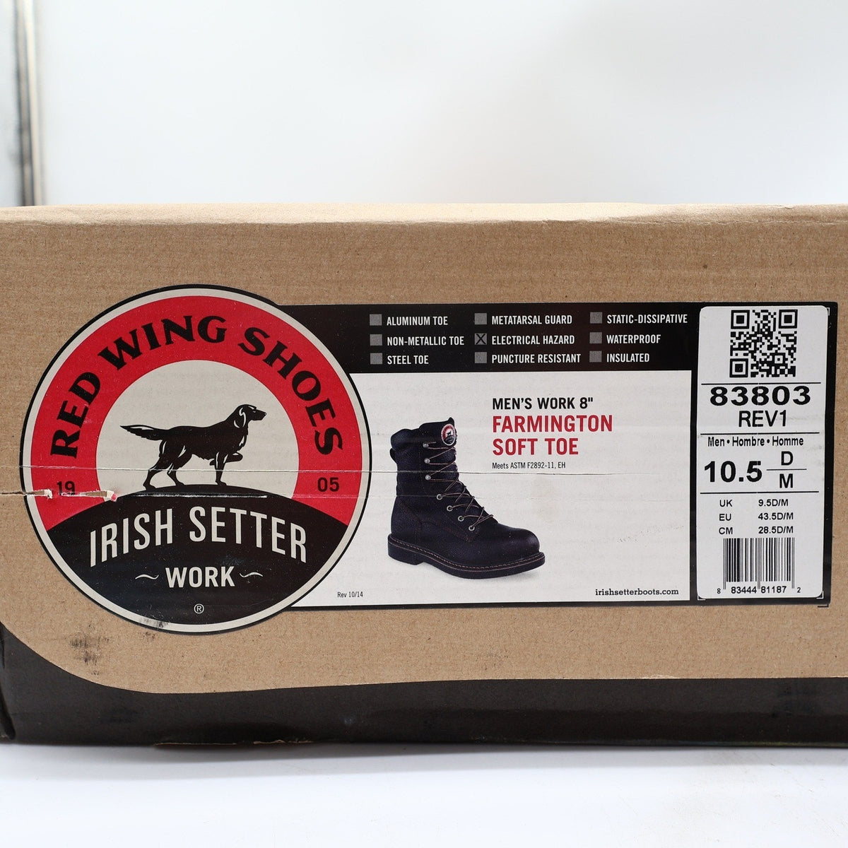 Irish Setter Work Boots Mens 10.5 D Farmington Leather EH 83803 NIB - take2supply
