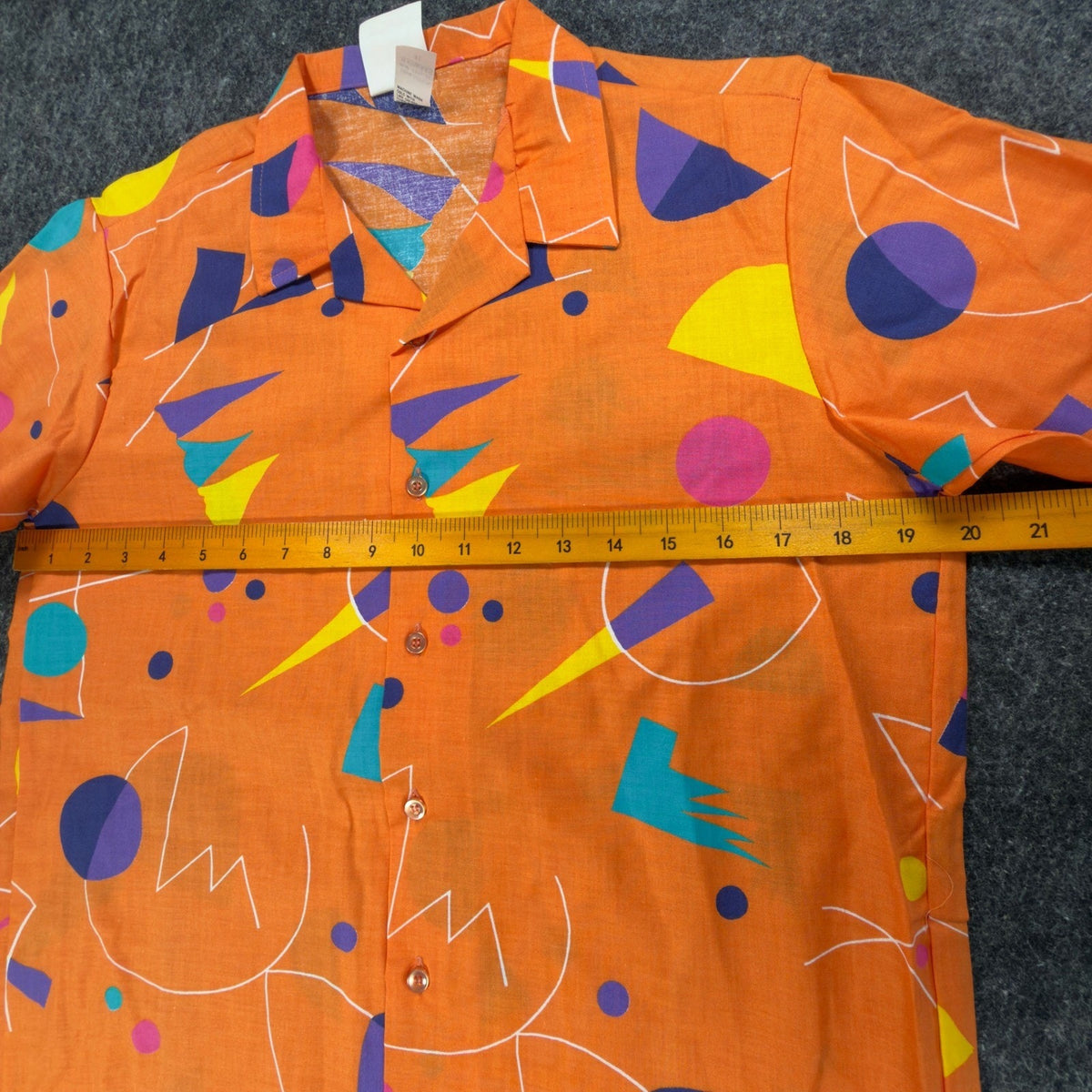 Wrangler Vintage 80s Coolers Shirt Mens XL Orange Cotton Geometric Deadstock NWT - take2supply