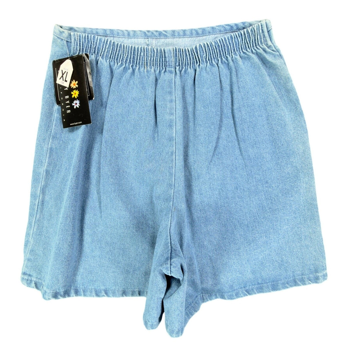 Amy Byer Vintage Y2K Skort Girls XL Blue Cotton Denim NWT Rose Leopard Print - take2supply